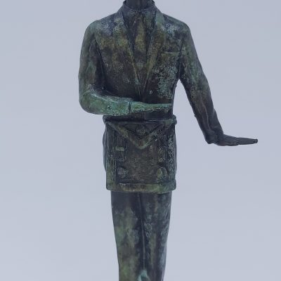 3rd degree masonic old rusted bronze statue