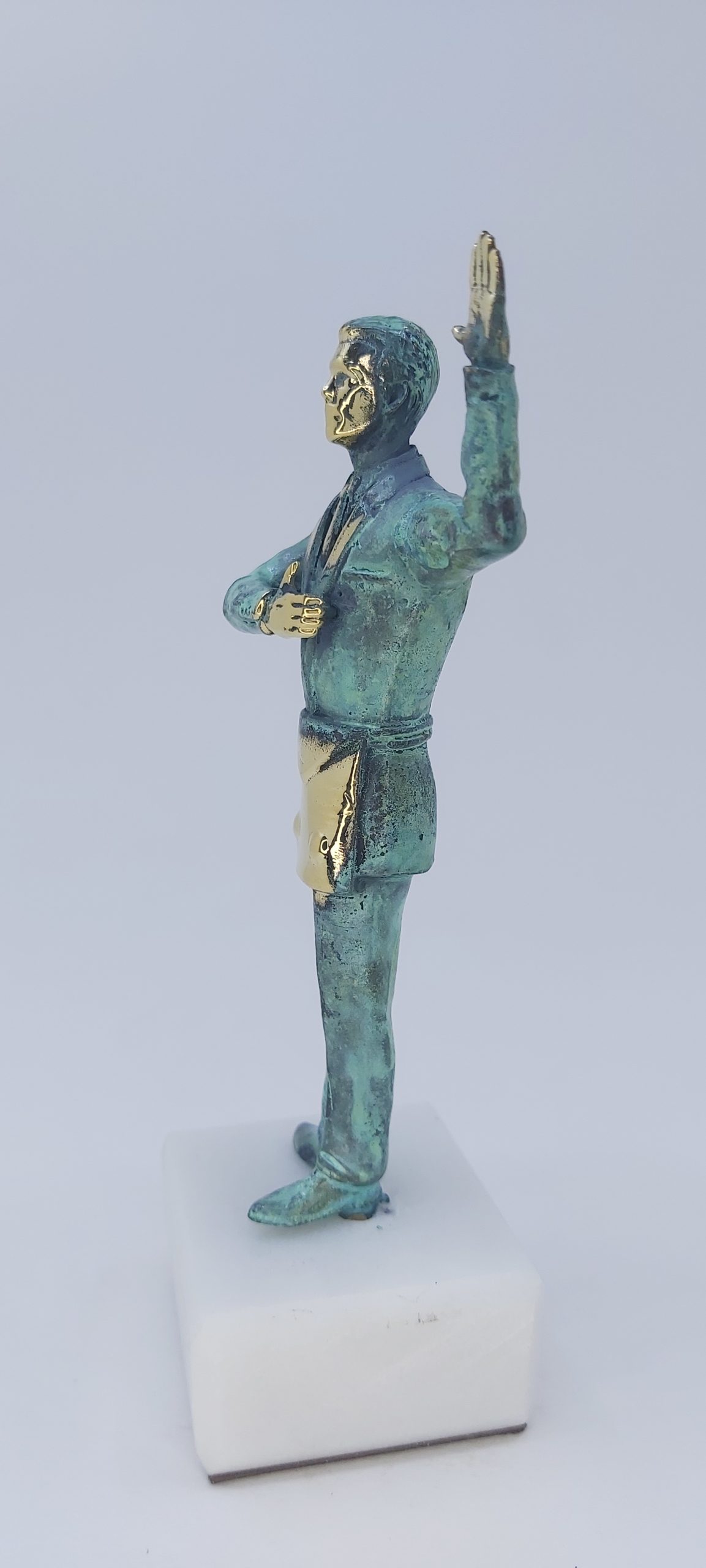 B degree masonic rusted bronze statue3 B degree masonic rusted bronze statue3