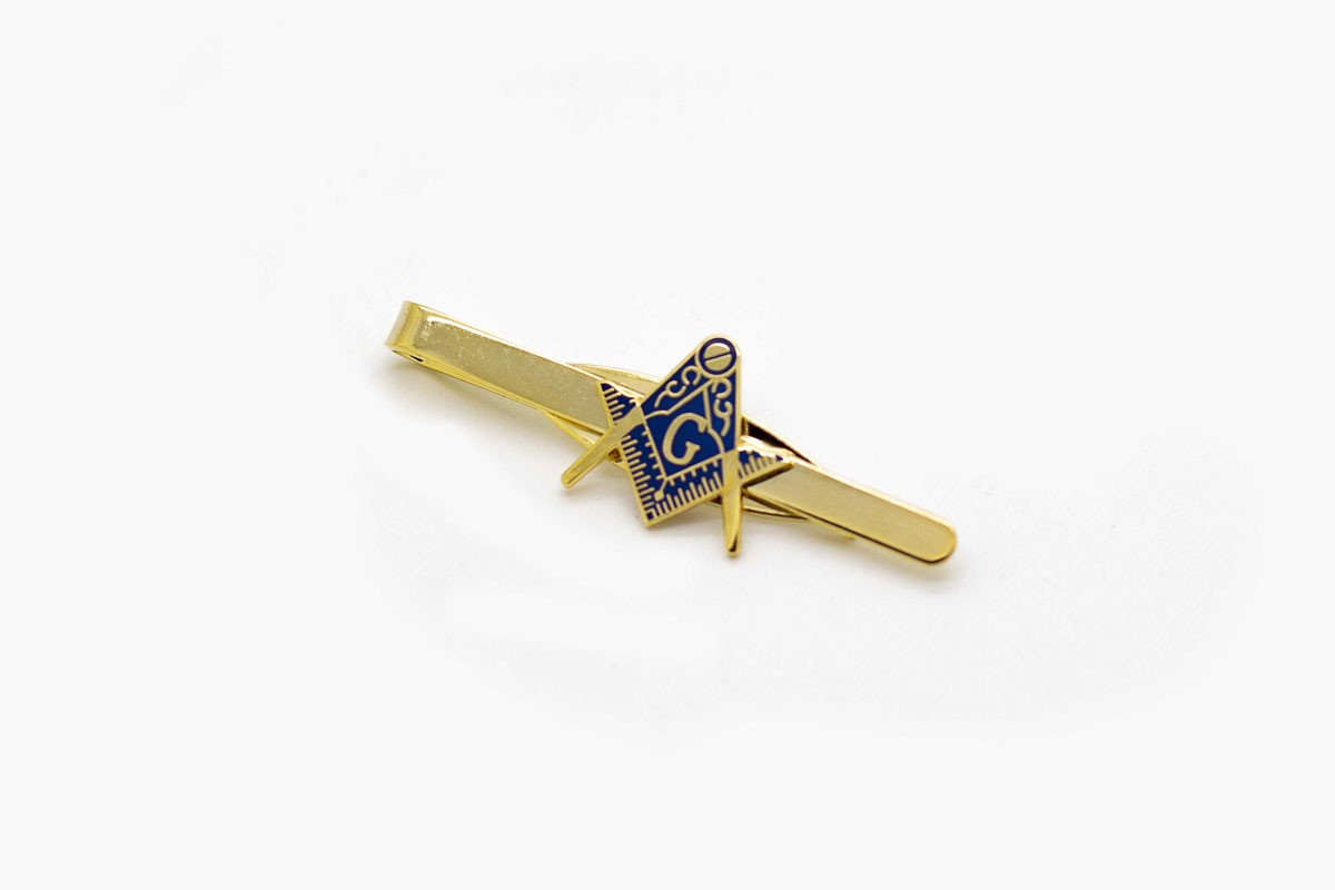 Masonic tie clip compass